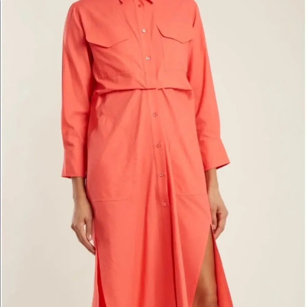 Sies Marjan Mona pleat-detail cotton shirt dress